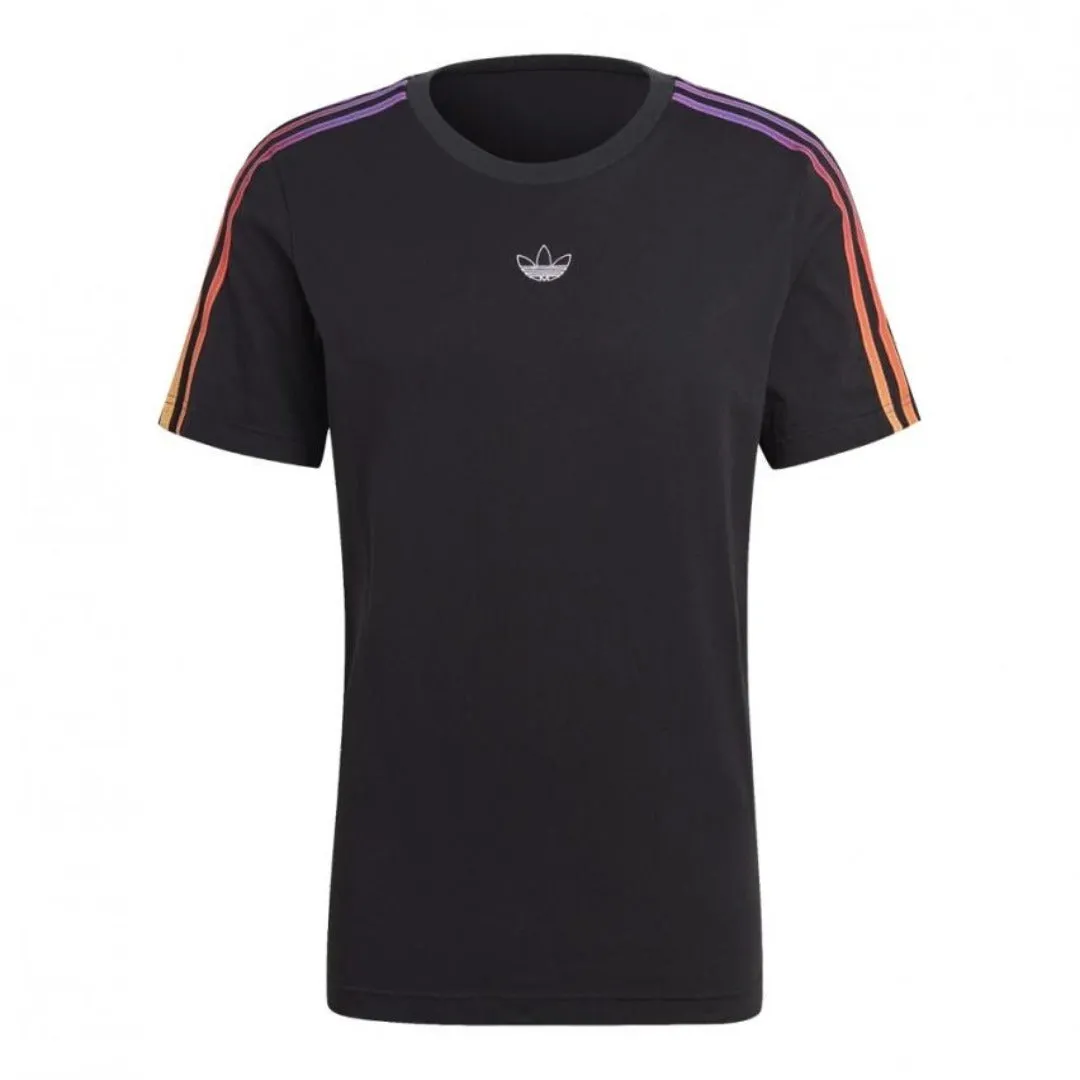 Adidas Original 3-STRIPES TEE Men’s - BLACK/MULTICOLOR