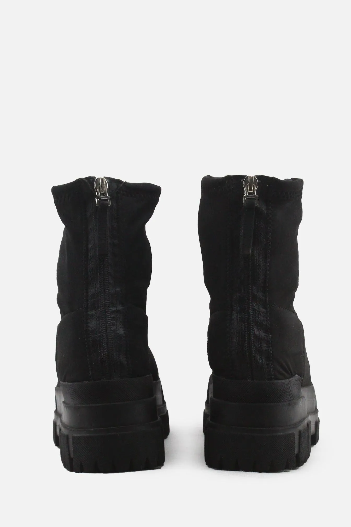 Bershka Zipper Sock Boots | Textile