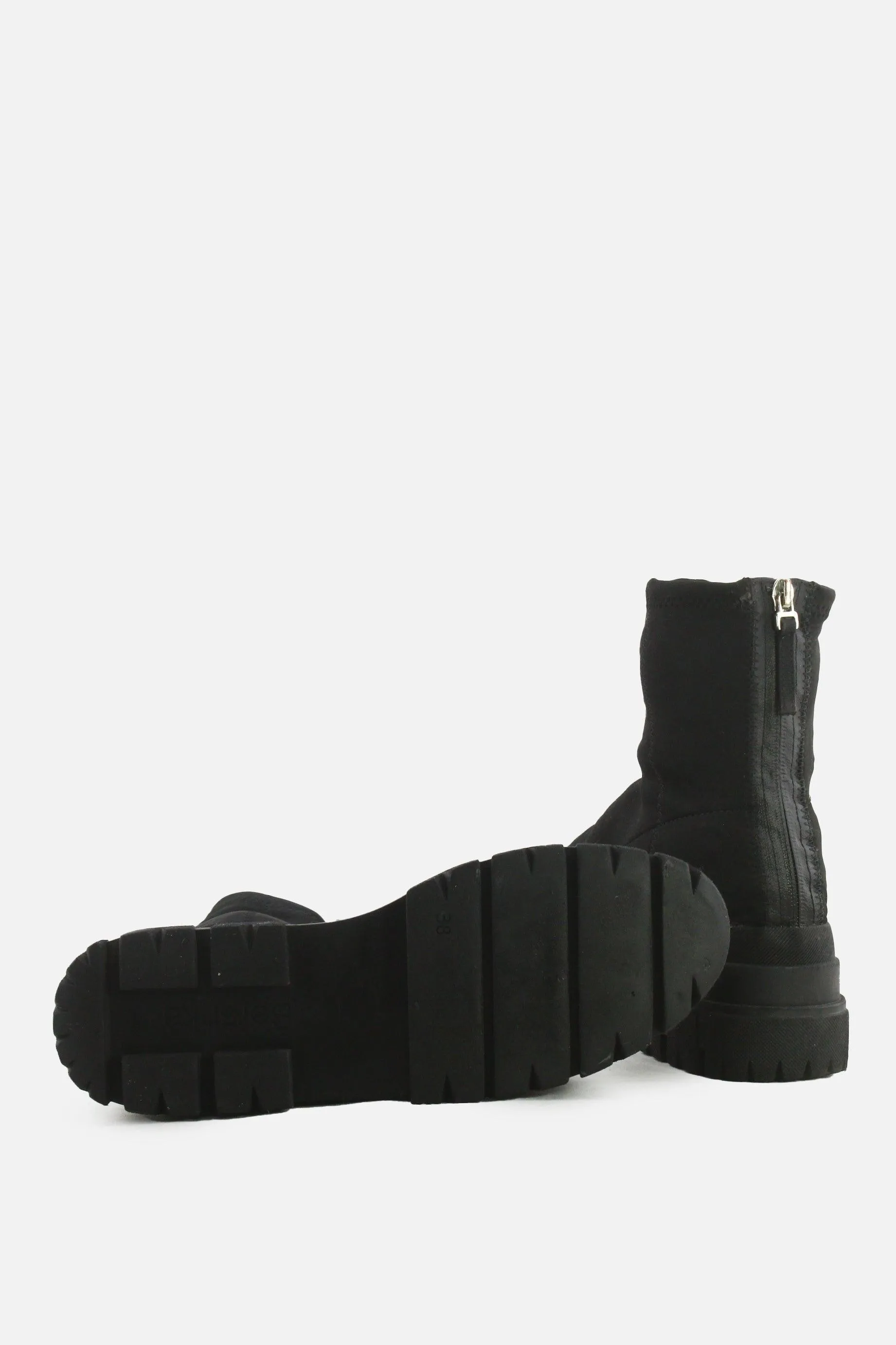 Bershka Zipper Sock Boots | Textile