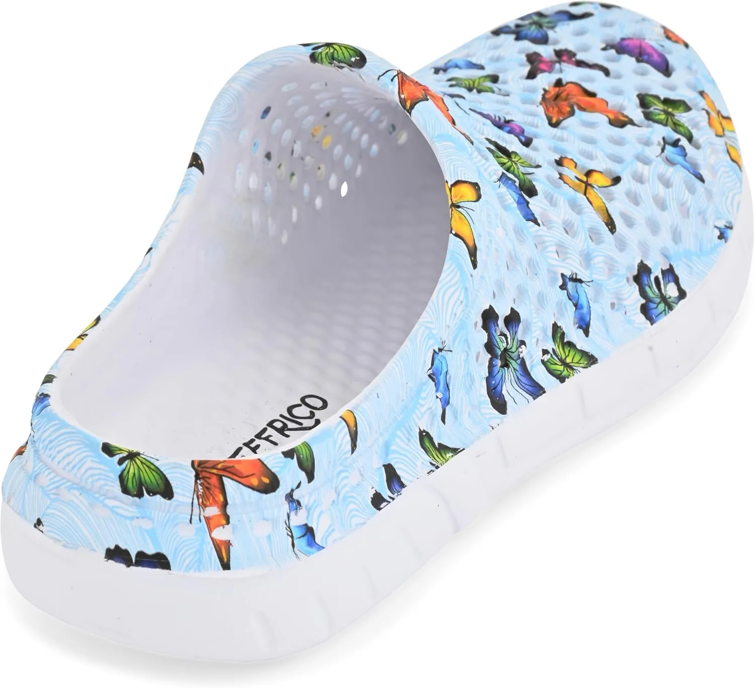 Comfort Trends Slip-On Casual Medical EVA Clogs, Colorful Butterfly Womens' Comfort Ventilated Breathable Everyday Shoes Garden EVA Clogs