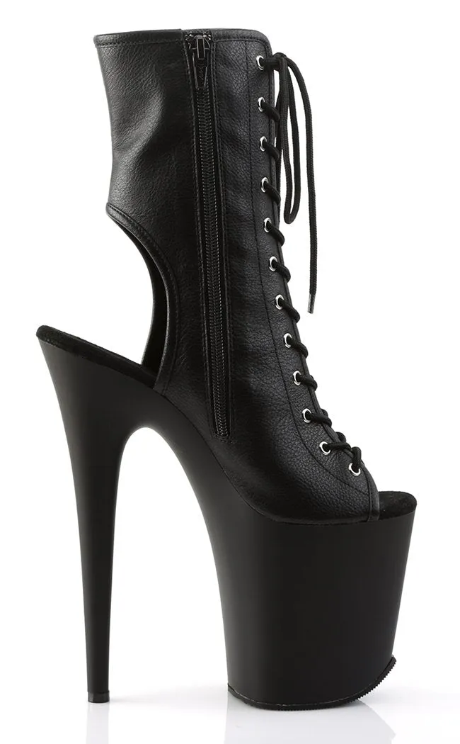 FLAMINGO-1016 Black Vegan Leather Ankle Boots