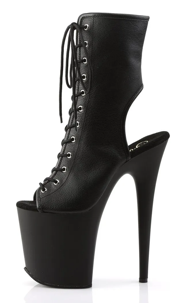 FLAMINGO-1016 Black Vegan Leather Ankle Boots