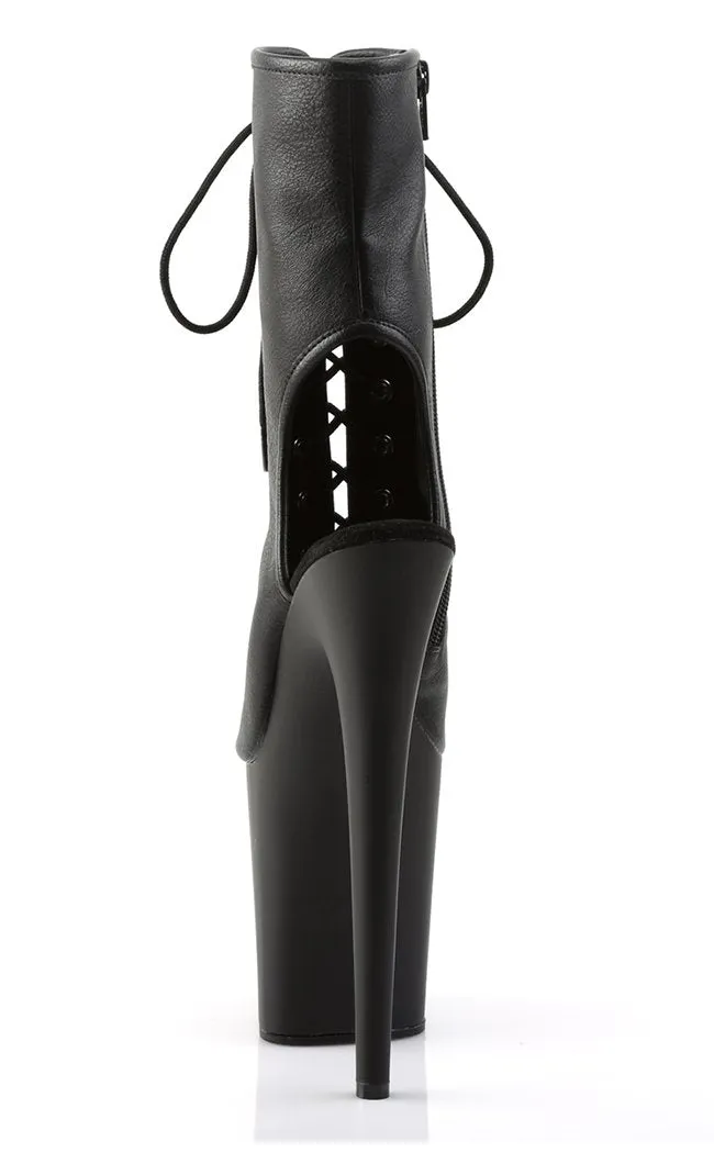 FLAMINGO-1016 Black Vegan Leather Ankle Boots