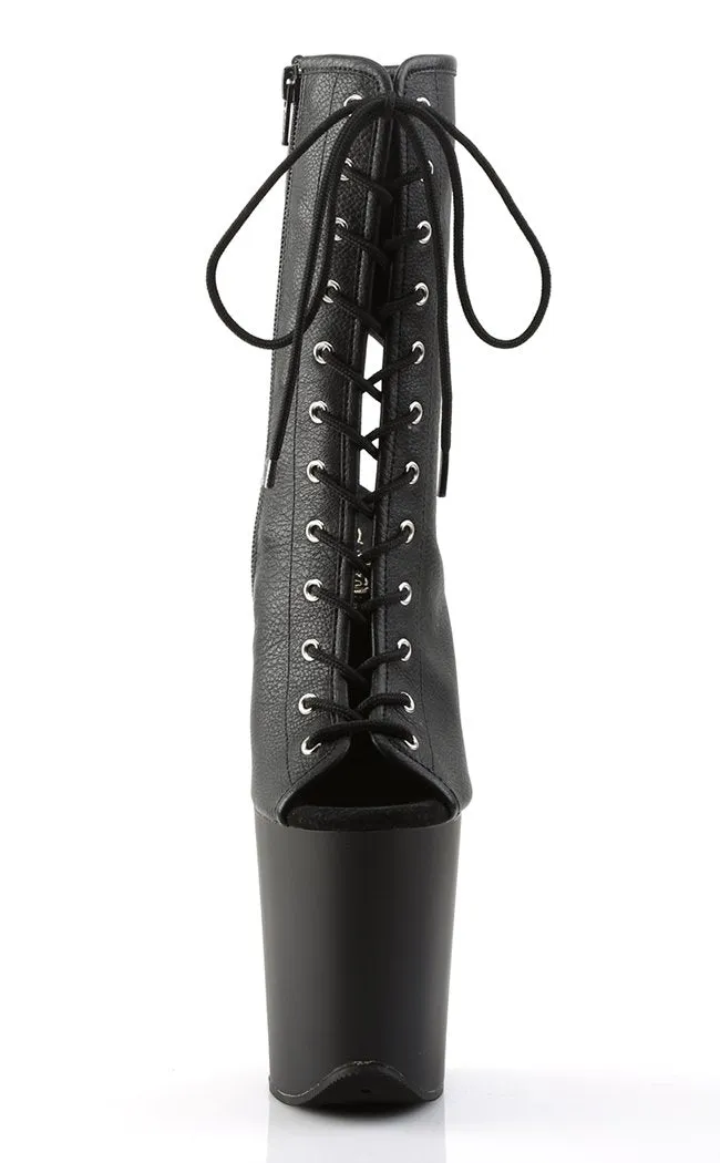 FLAMINGO-1016 Black Vegan Leather Ankle Boots