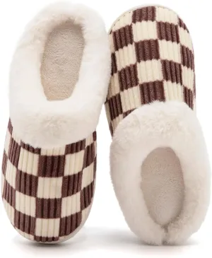 Guyarns House Slippers for Women & Men - Fuzzy, Casual Indoor/Outdoor Shoes with Memory Foam & Faux Fur Lining