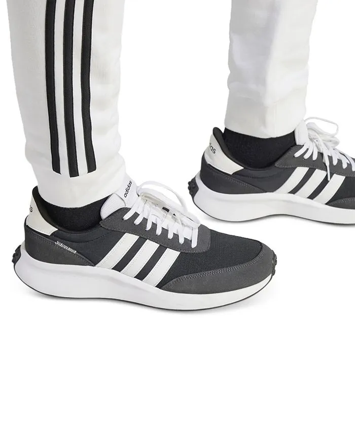 Men's Regular Fit Fleece Joggers with 3 Stripes standard and large sizes; High adidas, white