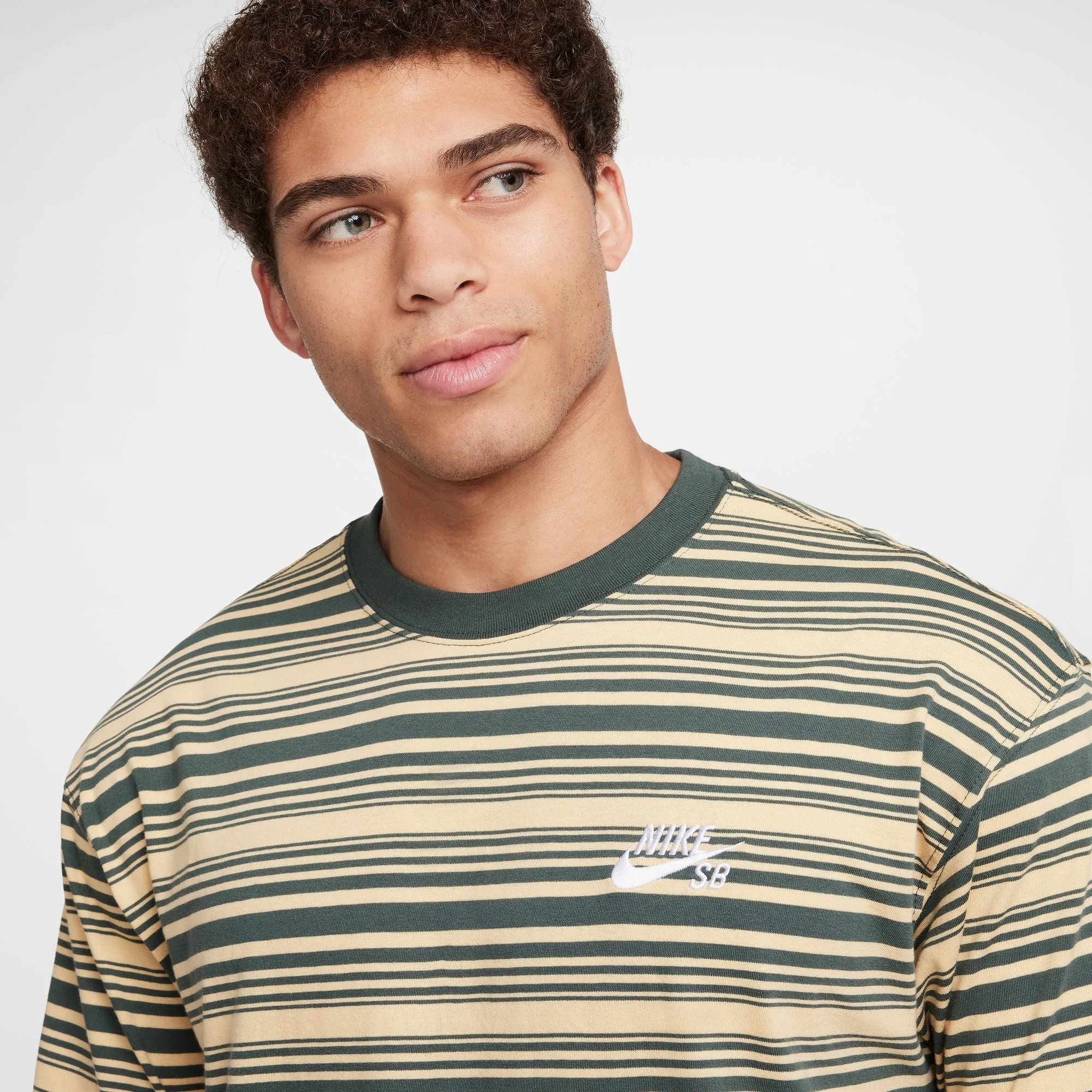 Nike SB Striped T-shirt - Vintage Green
