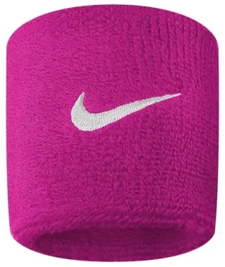Nike Swoosh Wristbands 2 Pack Pink/White