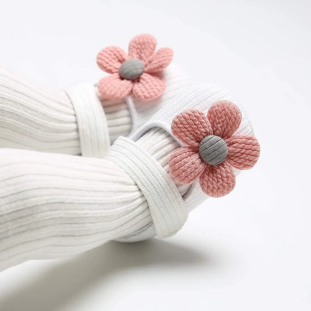 Ohwawadi Infant Baby Boys Girls Slippers Cozy Fleece Booties Soft Bottom Warm Cartoon Socks Newborn Crib Shoes