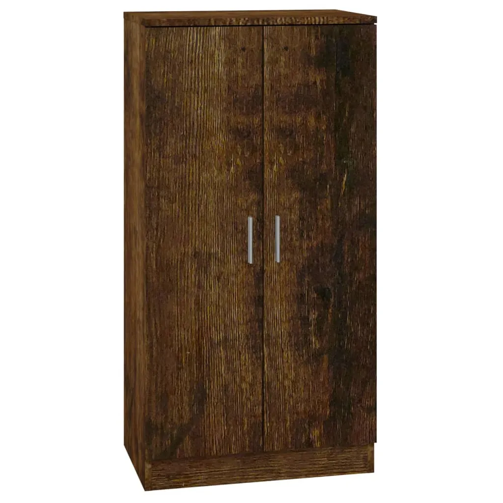 Shoe Cabinet Smoked Oak 55x35x108 cm Engineered Wood