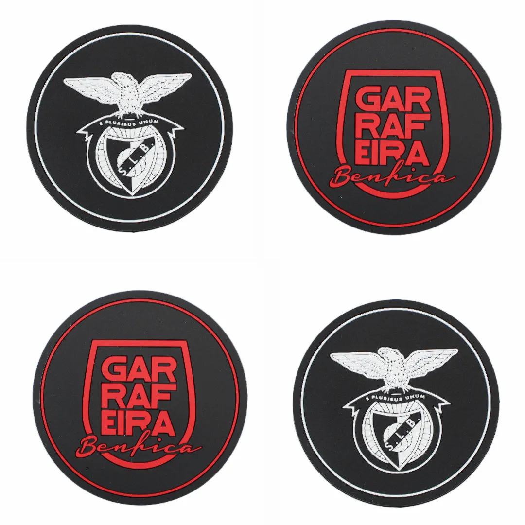 SL Benfica SLB Portuguese Soccer Silicone Drinkware 4 Coasters and Corkscrew Set