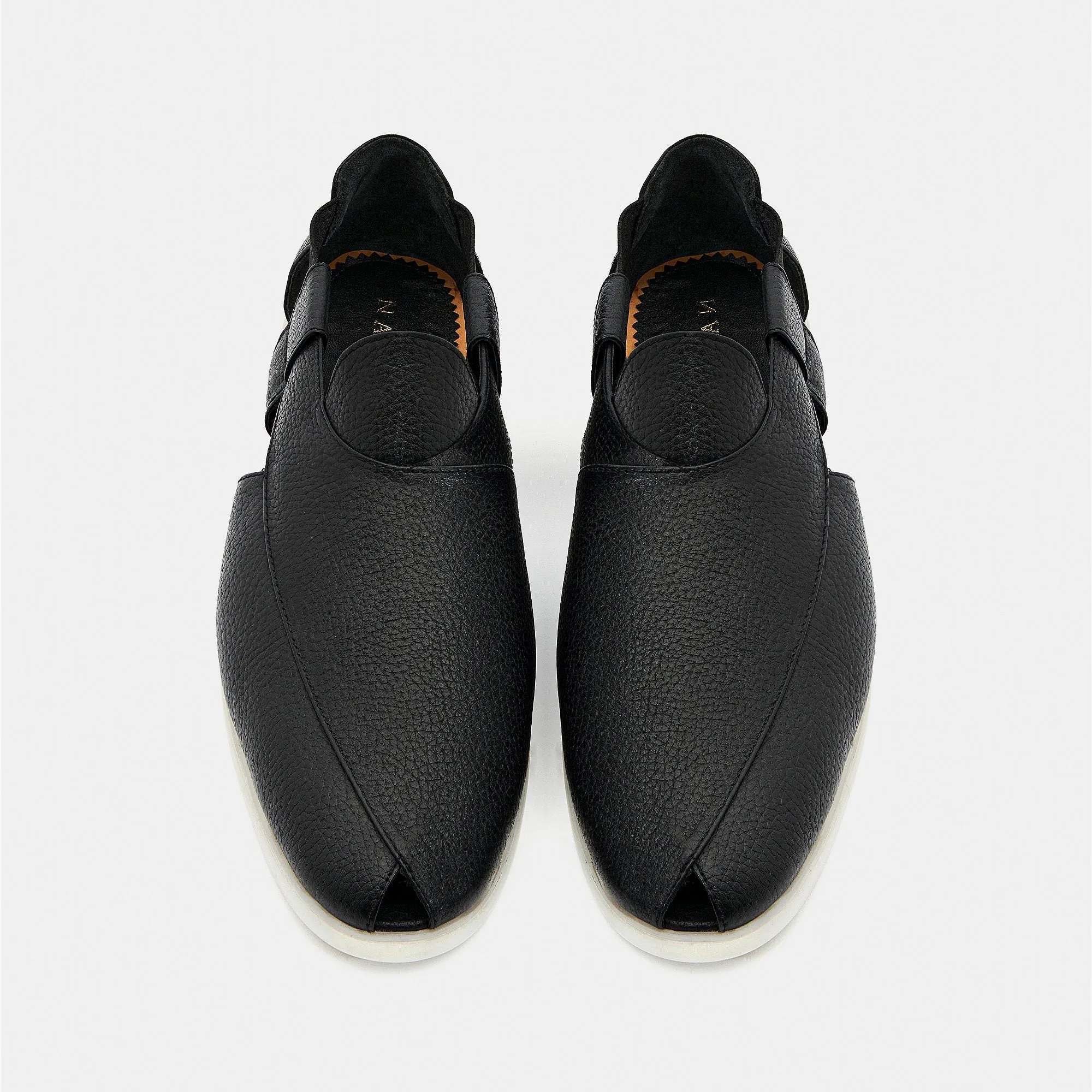 Summer Peshauri | Solid Black Leather