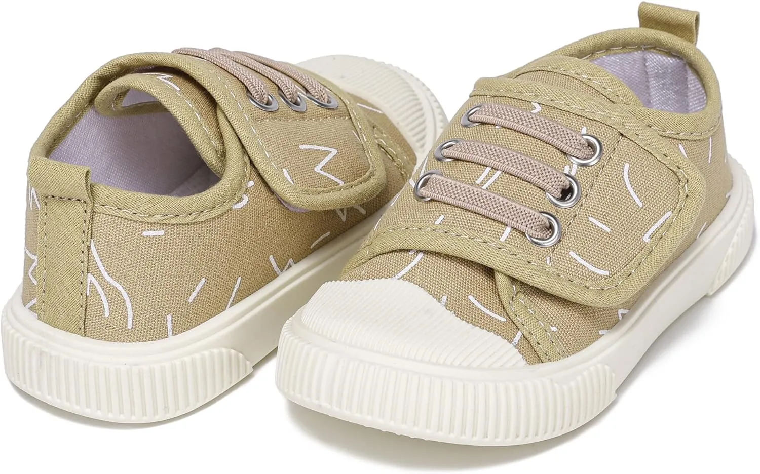 Toddler Boys and Girls Sneakers for Baby Kids Canvas Shoes Lightweight Slip on Walking Shoes