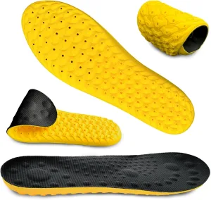 Upgraded Cloud Insoles for Men and Women, Best Replacement Shoe Inserts, Sports Shoe Insoles, Providing Great Shock Absorption and Cushioning for Feet Relief (Yellow, Women: US 4-8.5)